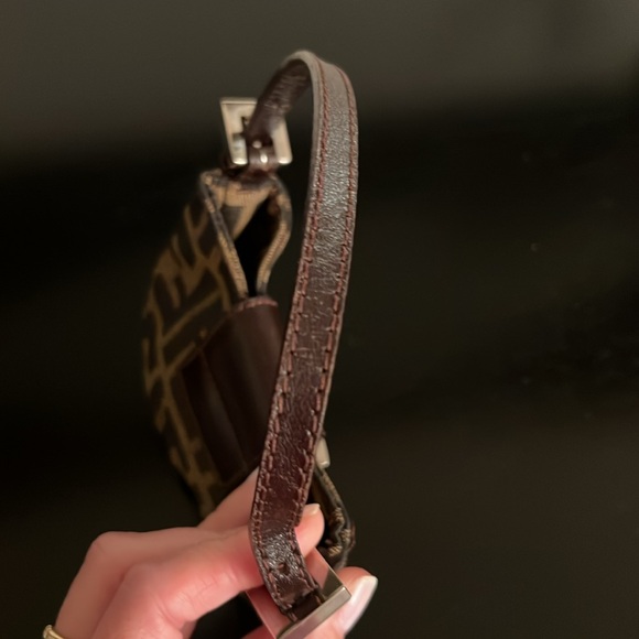 HOLIDAY SALE! Fendi Zucca FF Logo Mini Croissant Bag - vintage & rare! - Picture 17 of 17